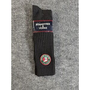 Roundtree & Yorke Cotton Lycra Men's Black Solid Socks Y2K Vintage slouch socks